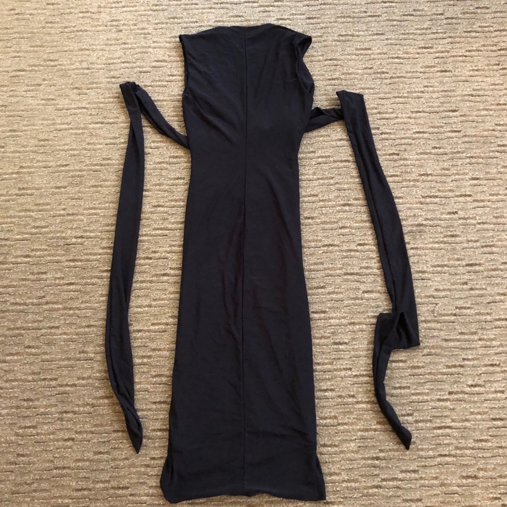 NWT Fashion Nova Around Town Tie Dress - Black - Picture 5 of 7